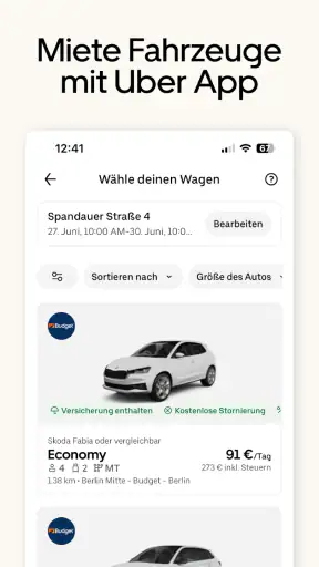 Uber – Dein Taxi auf Abruf screenshot 11