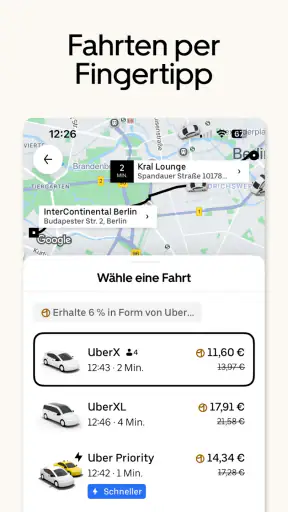 Uber – Dein Taxi auf Abruf screenshot