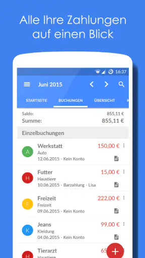 Unser Haushaltsbuch Pro screenshot 1