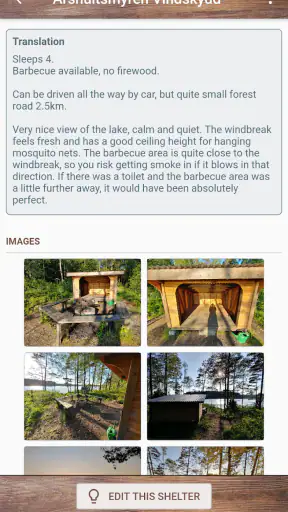 Vindskyddskartan (Shelter Map) screenshot 2
