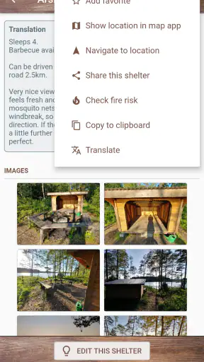 Vindskyddskartan (Shelter Map) screenshot 8