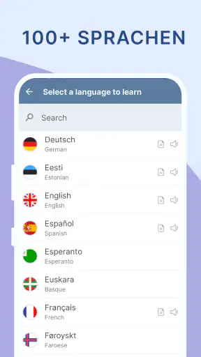 Vokabeltrainer mit Lernkarten screenshot 1