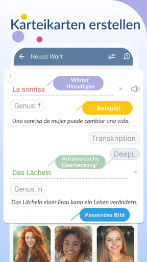 Vokabeltrainer mit Lernkarten screenshot 2