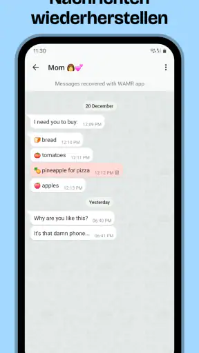 WAMR: gelöschte Nachrichten screenshot 4
