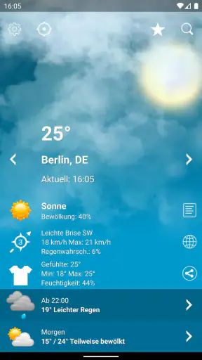 Wetter Deutschland XL PRO screenshot 1