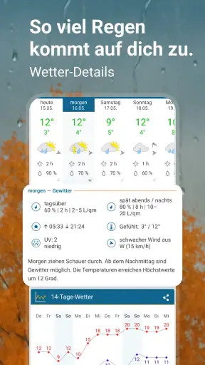 WetterOnline mit RegenRadar screenshot