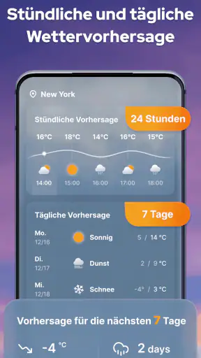 Wettervorhersage mit Radar screenshot