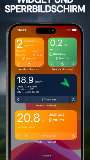 Wetterwarnung: UV•Wind•Widget screenshot 3