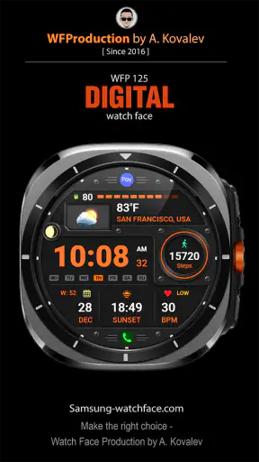 WFP 125 Digital watch face screenshot 9