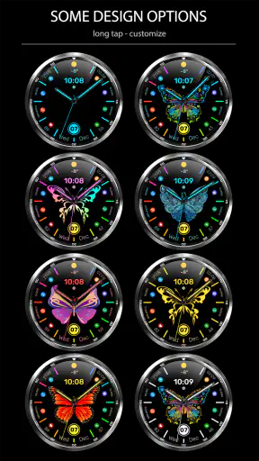 WFP 305 Butterfly watch face screenshot 10