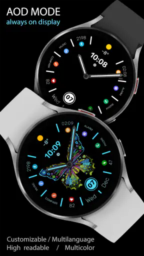 WFP 305 Butterfly watch face screenshot 8