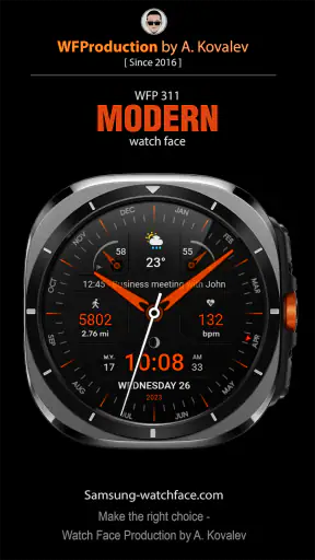 WFP 311 Modern watch face screenshot 9