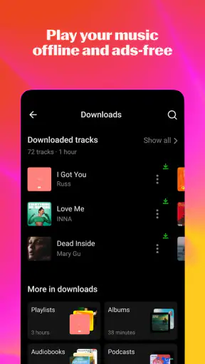 Яндекс Музыка, Книги, Подкасты screenshot 7