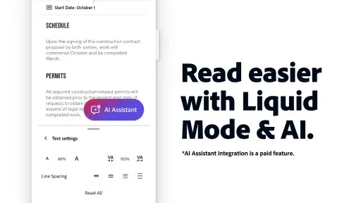Adobe Acrobat Reader: Edit PDF screenshot