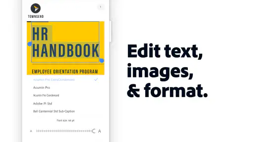 Adobe Acrobat Reader: Edit PDF screenshot