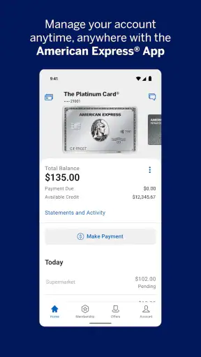 Amex screenshot 1