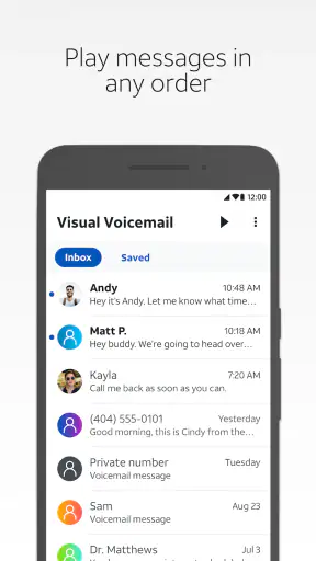 AT&T Visual Voicemail screenshot 1