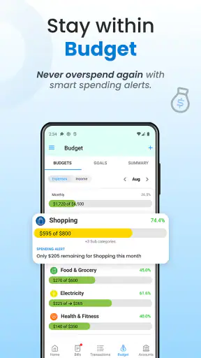 Bill Payment Reminder, Budgets screenshot 4
