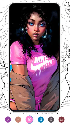 Black Color - Color by Number screenshot 12