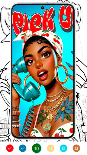 Black Color - Color by Number screenshot 8