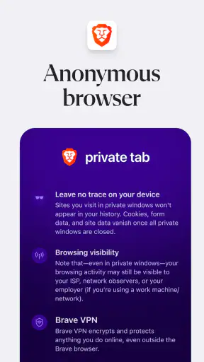 Brave Private Web Browser, VPN screenshot 3