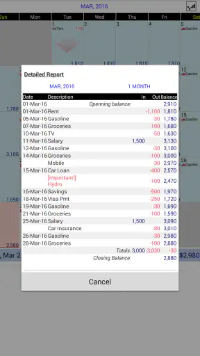 Budget Calendar screenshot 12
