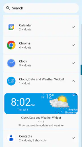 Clock, Date and Weather Widget screenshot 2