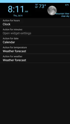 Clock, Date and Weather Widget screenshot 6