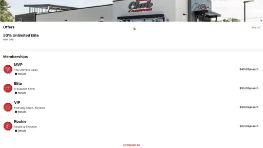 Club Car Wash Mobile App screenshot 12