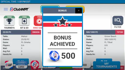 ClubWPT: Free Poker, Casino screenshot 9
