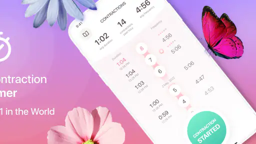 Contraction Timer & Counter 9m screenshot 1