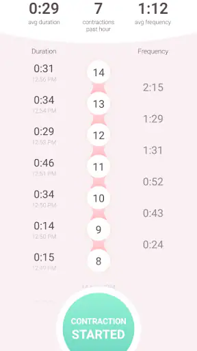 Contraction Timer & Counter 9m screenshot 2