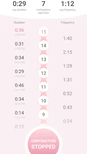 Contraction Timer & Counter 9m screenshot 3