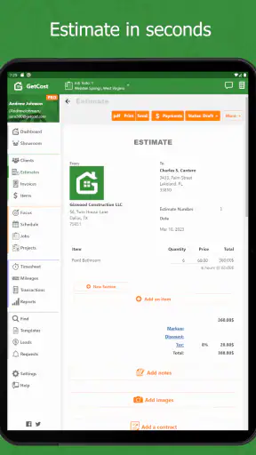 Contractor Estimate & Invoice screenshot 8