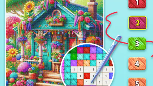 Cross Stitch: Color by Number screenshot 9