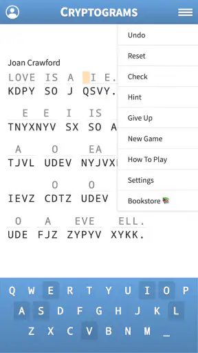 Cryptogram · Cryptoquote Game screenshot 2
