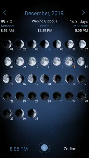 Deluxe Moon - Moon Calendar, P screenshot 2