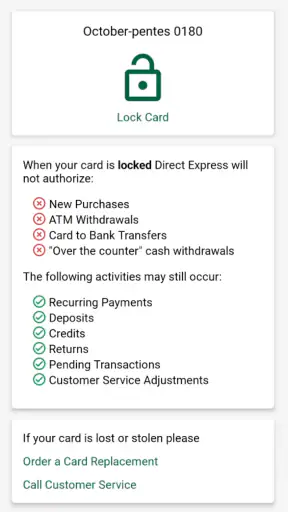 Direct Express® Mobile screenshot 3
