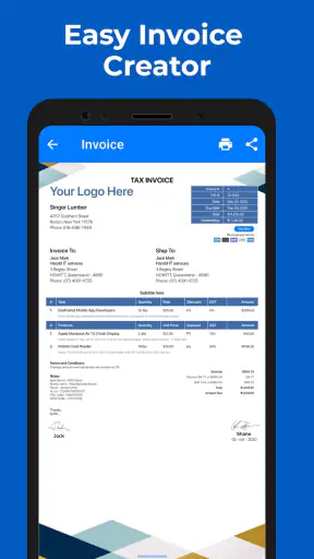 Estimate Invoice Maker By Moon screenshot 2