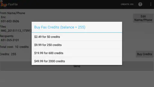 FaxFile - Send Fax from phone screenshot 10