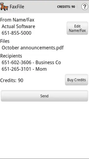 FaxFile - Send Fax from phone screenshot 3