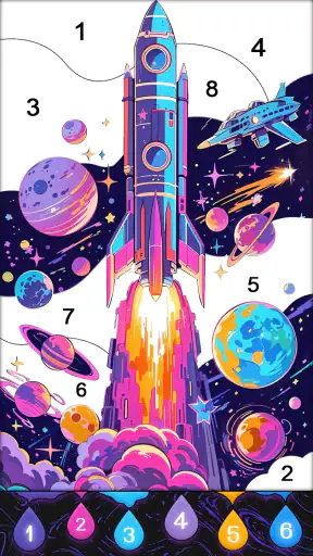 Fluid Art:Color By Number screenshot 8