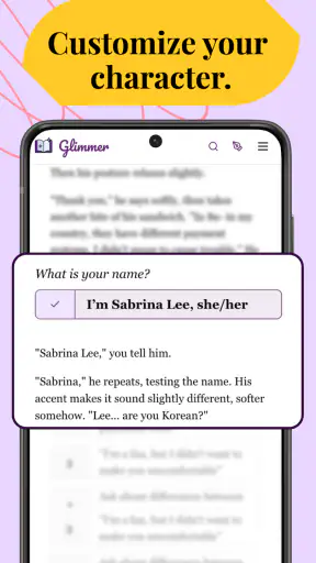 Glimmer: Interactive Fanfics screenshot 2