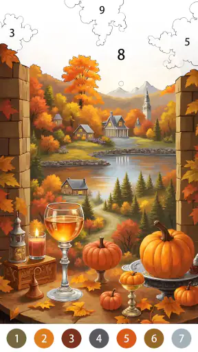 Golden Autumn: Color by Number screenshot 8