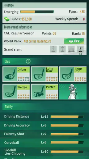 Golf Rising Star : Career Sim screenshot 8