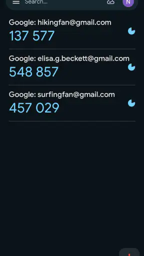 Google Authenticator screenshot 6
