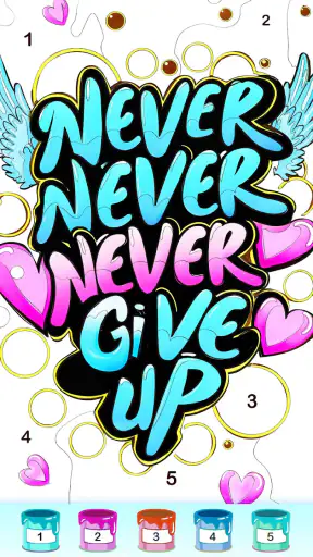 Graffiti Quote Color by number screenshot 11