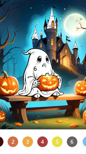 Halloween Color By Number Game screenshot 10