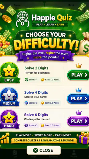 Happie Quiz: Play Earn Rewards screenshot 8