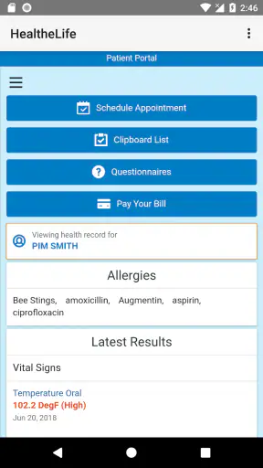 HealtheLife screenshot 1